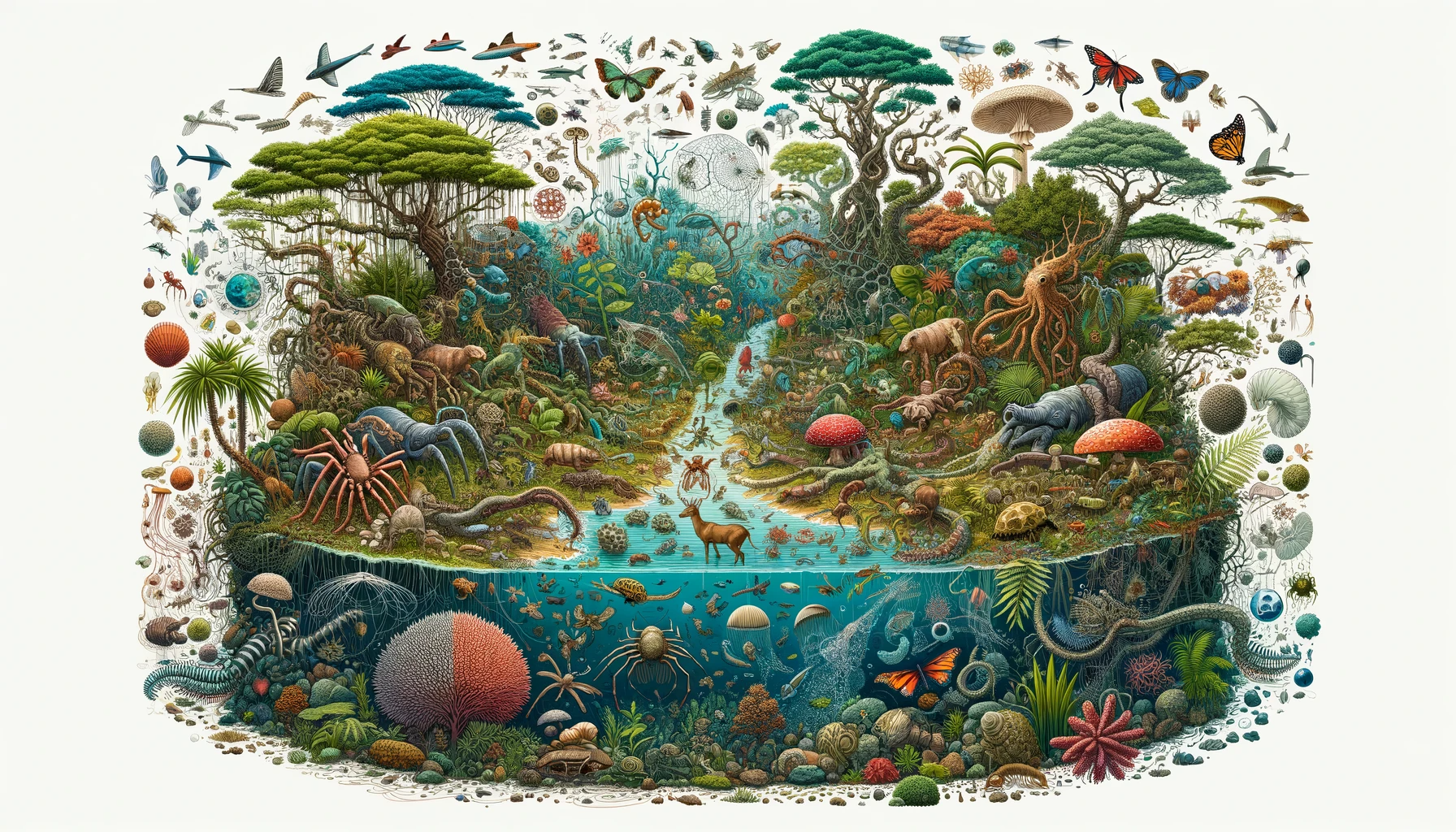 Imagen con componenetes del ecosistema